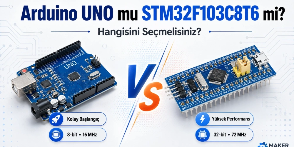 Arduino UNO mu STM32F103C8T6 mı? Hangisini Seçmelisiniz?