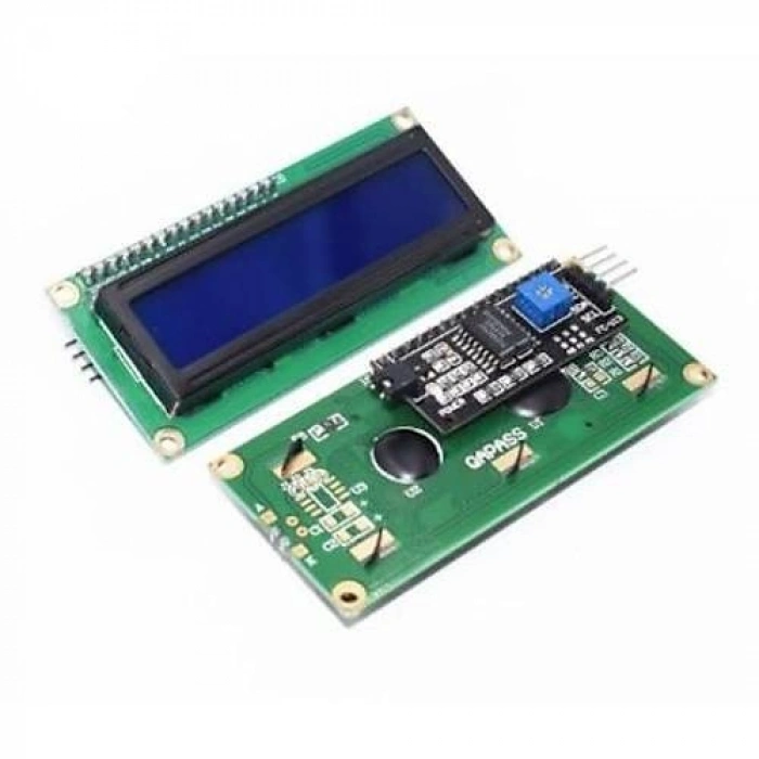 2x16 LCD Karakter Ekran Modülü - I2C Modüllü - Mavi