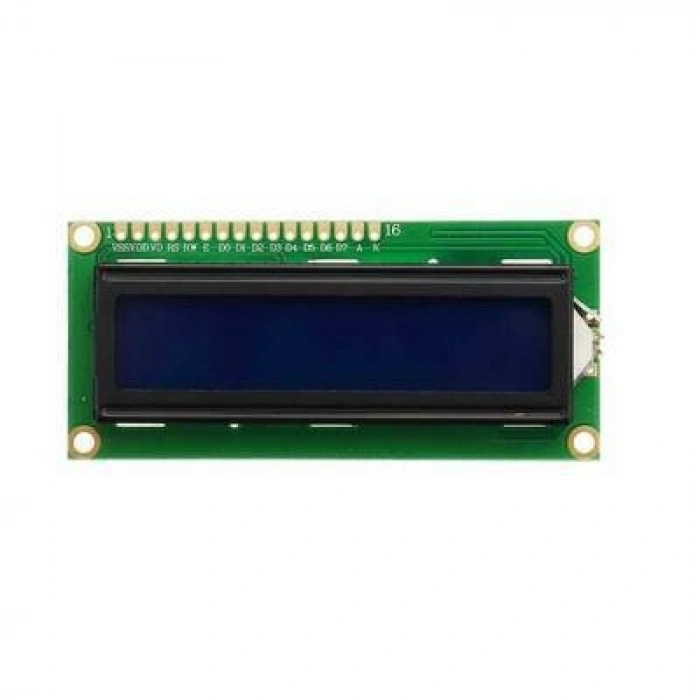 2x16 LCD Karakter Ekran Modülü - I2C Modülsüz - Mavi