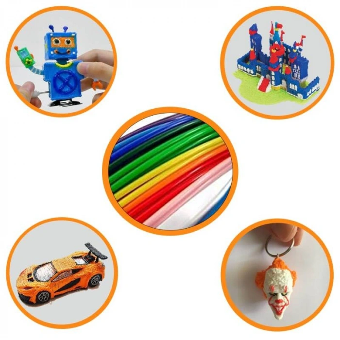 3Dpen Kalem Filamenti - 5 Renk - 25 Metre