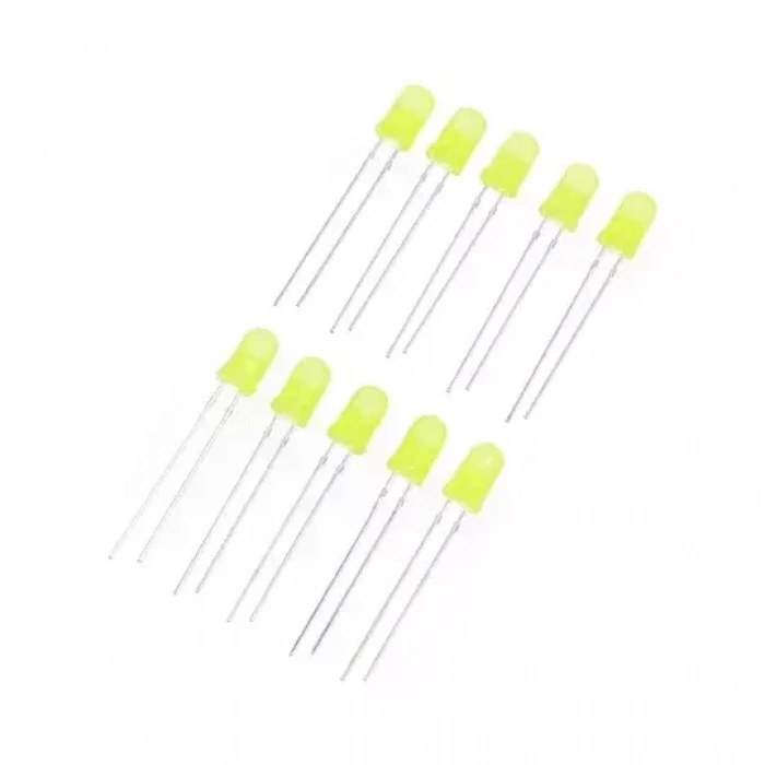 5mm Sarı Led Paketi - 10 Adet