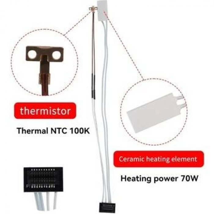Bambu Lab A1 / A1 Mini - Sıcaklık Sensörü ve Seramik Isıtıcı Fişek