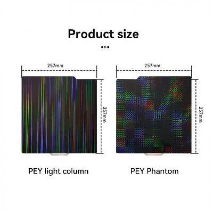 Bambu Lab A1/X1/P1P/P1S Çift Taraflı PEY+PEY Kaplı Yay Çeliği Tabla - 256x256mm
