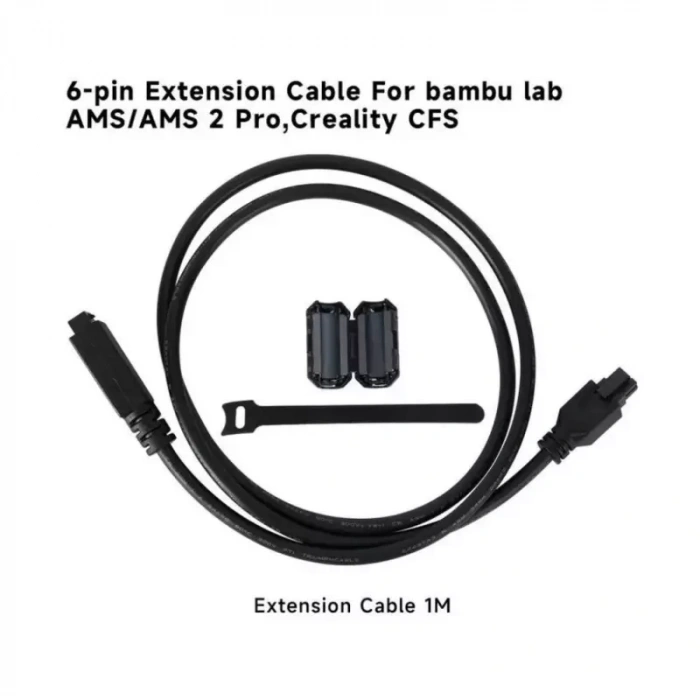 Bambu Lab AMS/AMS 2 - Creality CFS - 6 Pin Extension (Uzatma) Kablosu - 1 Metre