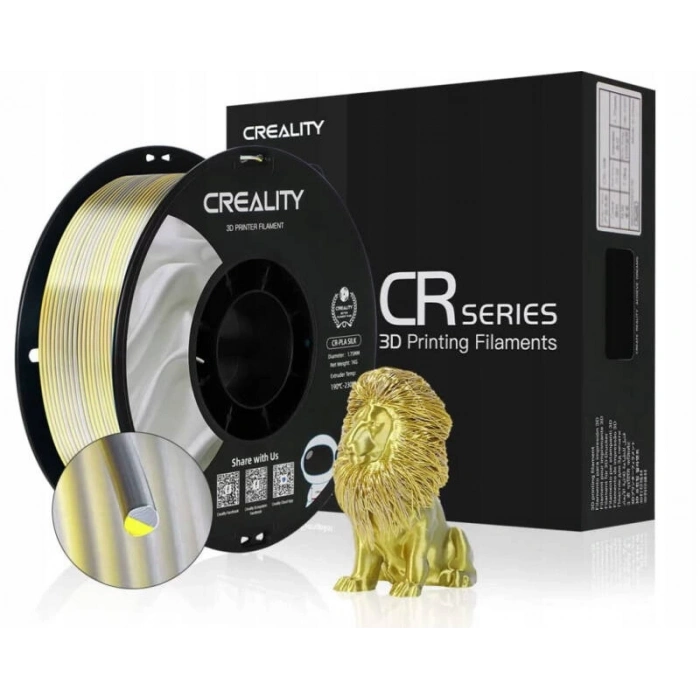 Creality Altın - Gümüş CR-PLA Silk Filament 1.75 mm 1000gr