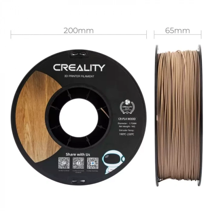 Creality Beyaz Çam CR-Wood PLA Filament 1.75 mm 1000gr