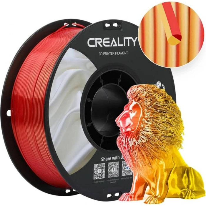 Creality Kırmızı - Altın CR-PLA Silk Filament 1.75 mm 1000gr