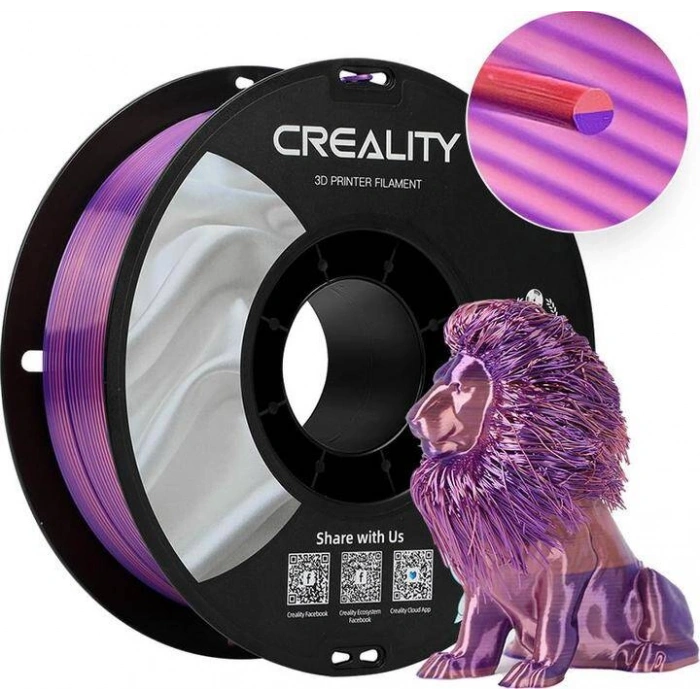 Creality Pembe - Mor CR-PLA Silk Filament 1.75 mm 1000gr