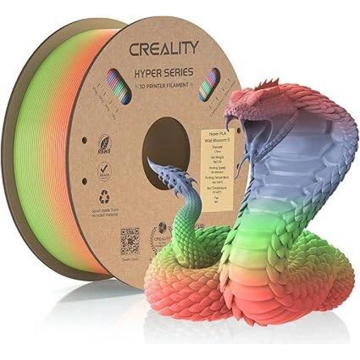 Creality Rainbow Wild Blossom Short Hyper PLA Filament 1.75 mm 1000gr