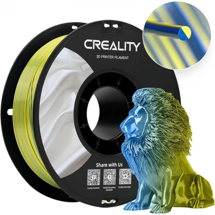 Creality Sarı - Mavi CR-PLA Silk Filament 1.75 mm 1000gr