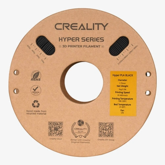 Creality Siyah Hyper PLA Filament 1.75 mm 1000gr