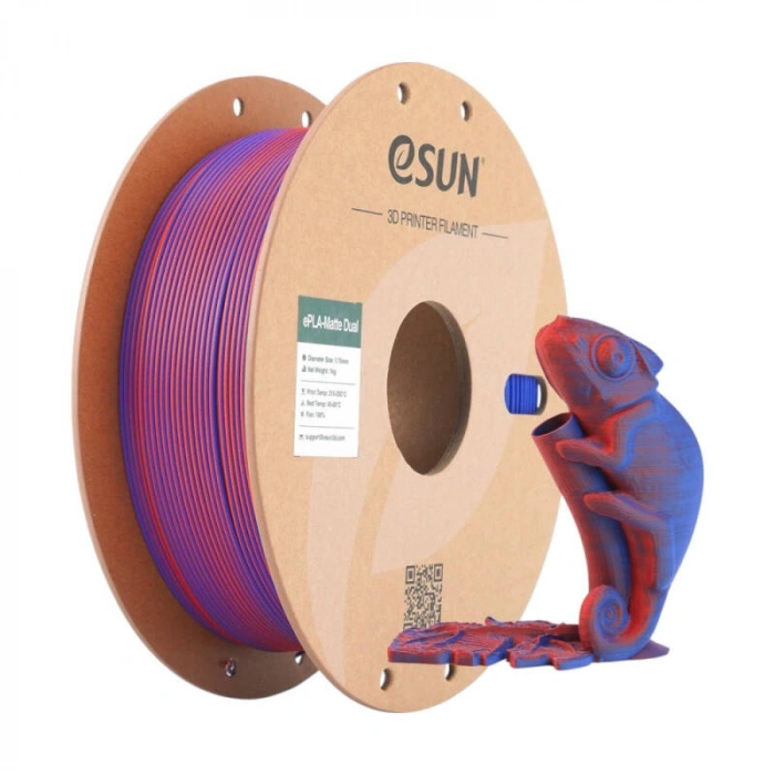 Esun Çift Renk Kırmızı - Mavi PLA-Matte Filament 1.75 mm 1000gr