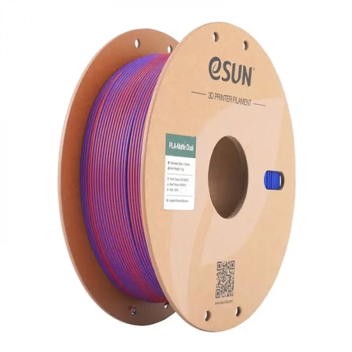 Esun Çift Renk Kırmızı - Mavi PLA-Matte Filament 1.75 mm 1000gr