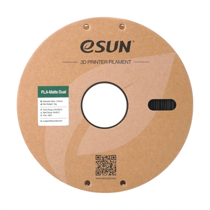 Esun Çift Renk Siyah - Beyaz PLA-Matte Filament 1.75 mm 1000gr