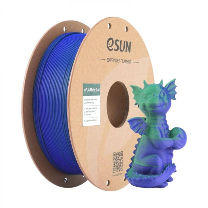 Esun Çift Renk Yeşil - Mavi PLA-Matte Filament 1.75 mm 1000gr