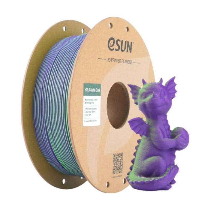 Esun Çift Renk Yeşil - Mor PLA-Matte Filament 1.75 mm 1000gr