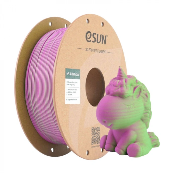 Esun Çift Renk Yeşil - Pembe PLA-Matte Filament 1.75 mm 1000gr