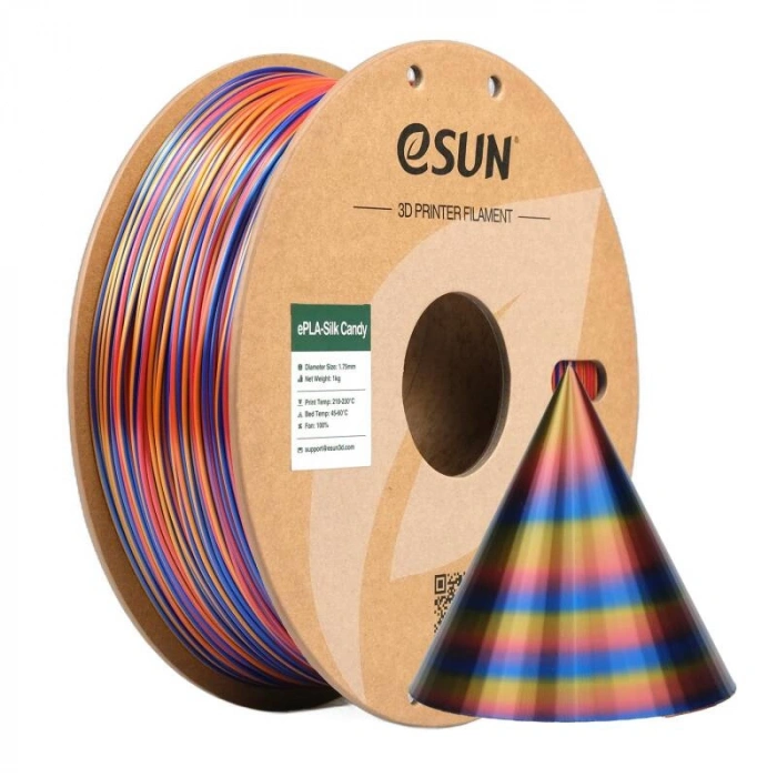 Esun Kırmızı - Altın - Mavi ePLA-Silk Candy Filament 1.75 mm 1000gr