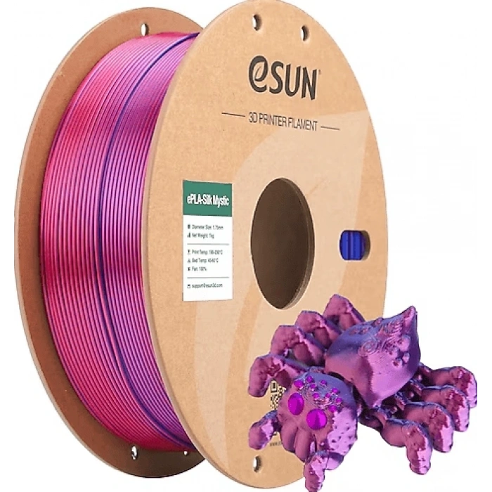 Esun Kırmızı - Mor - Mavi ePLA-Silk Mystic Filament 1.75 mm 1000gr