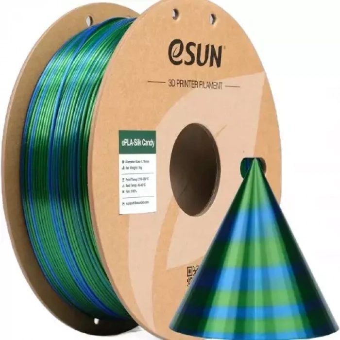 Esun Mavi - Yeşil ePLA-Silk Candy Filament 1.75 mm 1000gr