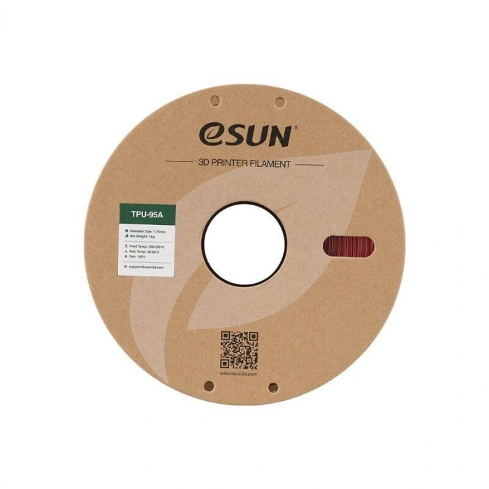 Esun Yarı Saydam Kırmızı Filament 1.75 mm 1000gr