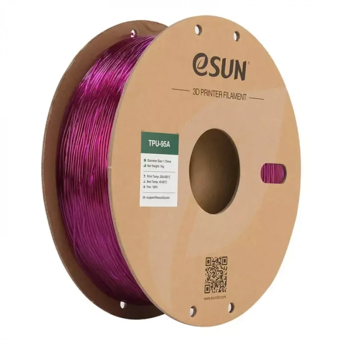 Esun Yarı Saydam Mor TPU-95A Filament 1.75 mm 1000gr