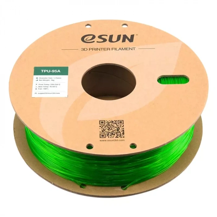 Esun Yarı Saydam Yeşil TPU-95A Filament 1.75 mm 1000gr