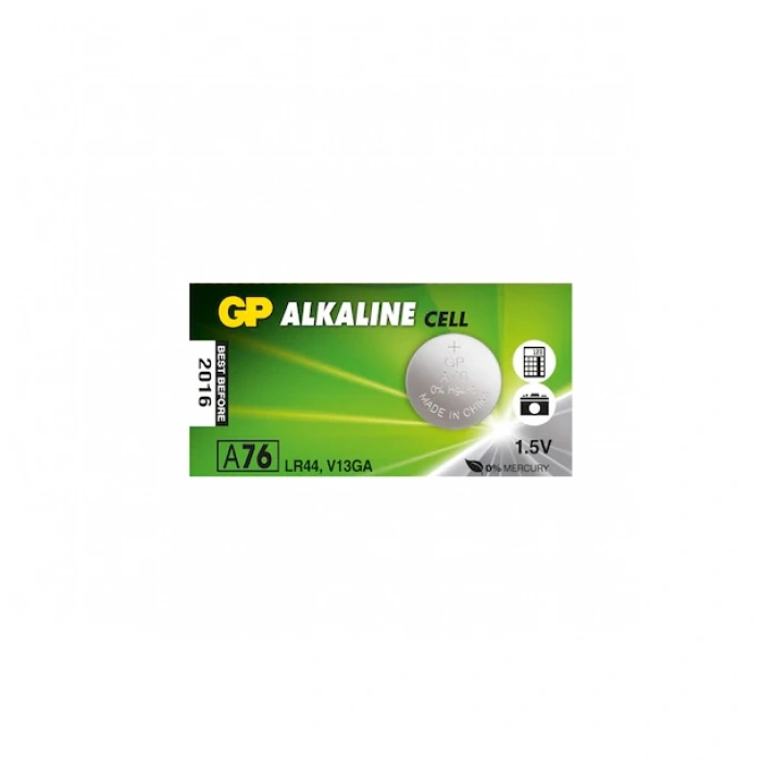 GP LR44 A76 Alkani Düğme Pil