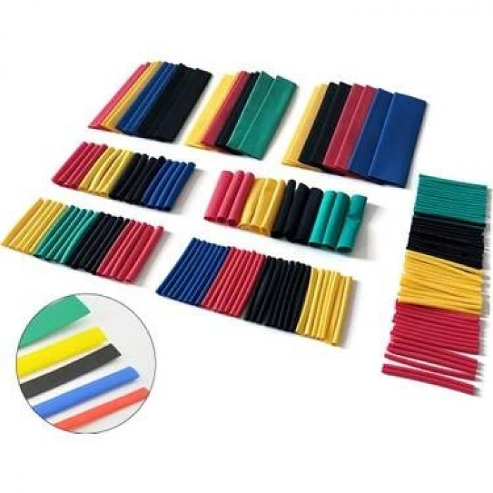 Isıyla Daralan Makaron Seti - Renkli - 164 Adet