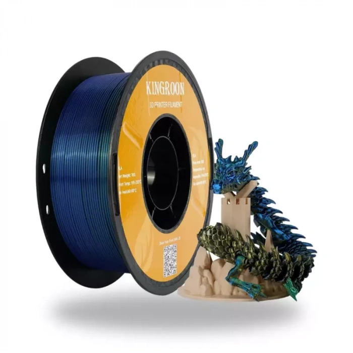 Kingroon 3 Renk Altın - Mavi - Yeşil PLA Silk Filament 1.75 mm 1000gr