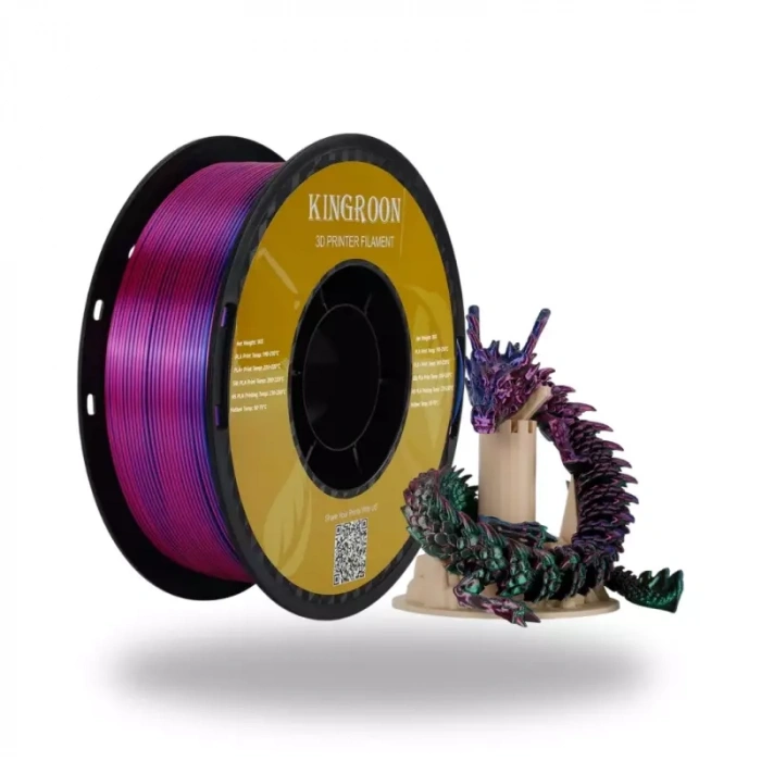 Kingroon 3 Renk Kırmızı&Mor - Mavi - Yeşil PLA Silk Filament 1.75 mm 1000gr