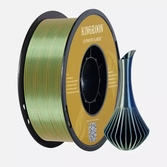 Kingroon 3 Renk Mavi - Yeşil - Turuncu PLA Silk Filament 1.75 mm 1000gr