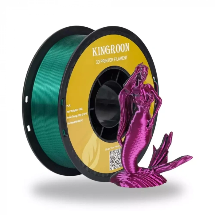 Kingroon Çift Renk Kırmızı - Yeşil PLA Silk Filament 1.75 mm 1000gr