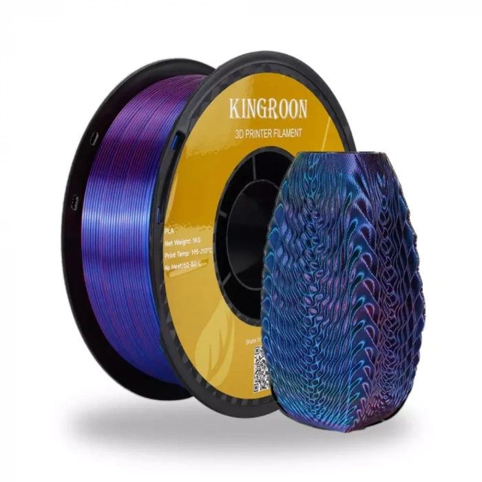 Kingroon Çift Renk Mavi - Kırmızı PLA Silk Filament 1.75 mm 1000gr