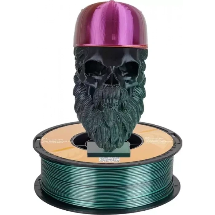 Kingroon Çift Renk Siyah - Yeşil PLA Silk Filament 1.75 mm 1000gr