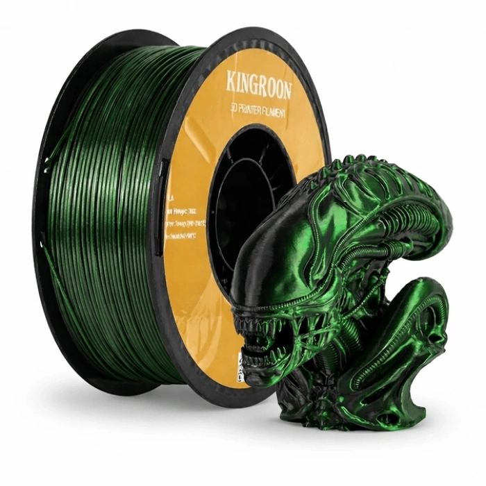 Kingroon Çift Renk Siyah - Yeşil PLA Silk Filament 1.75 mm 1000gr