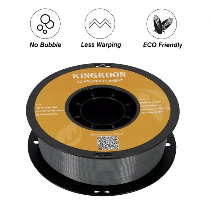 Kingroon Gri PLA Filament 1.75 mm 1000gr