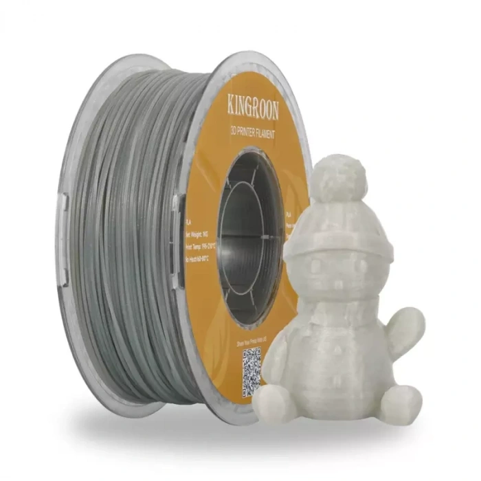 Kingroon Gri PLA Twinkling Filament 1.75 mm 1000gr