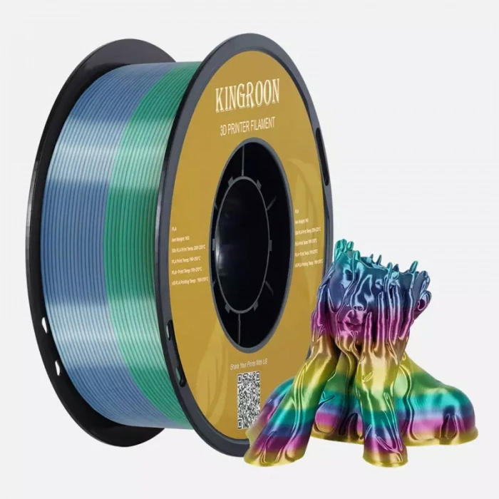 Kingroon Rainbow PLA Silk Gökkuşağı Şeker Filament 1.75 mm 1000gr