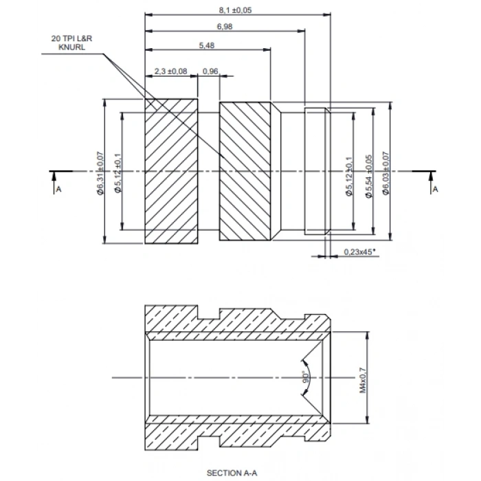 M4x8 Pirinç Insert - 10 Adet