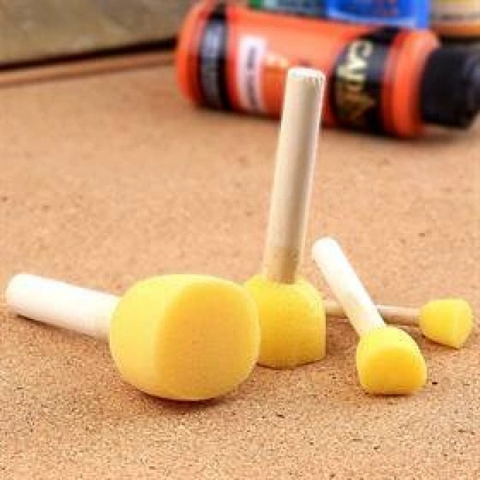 Model Boyama Sünger Tampon Fırça Seti 4lü