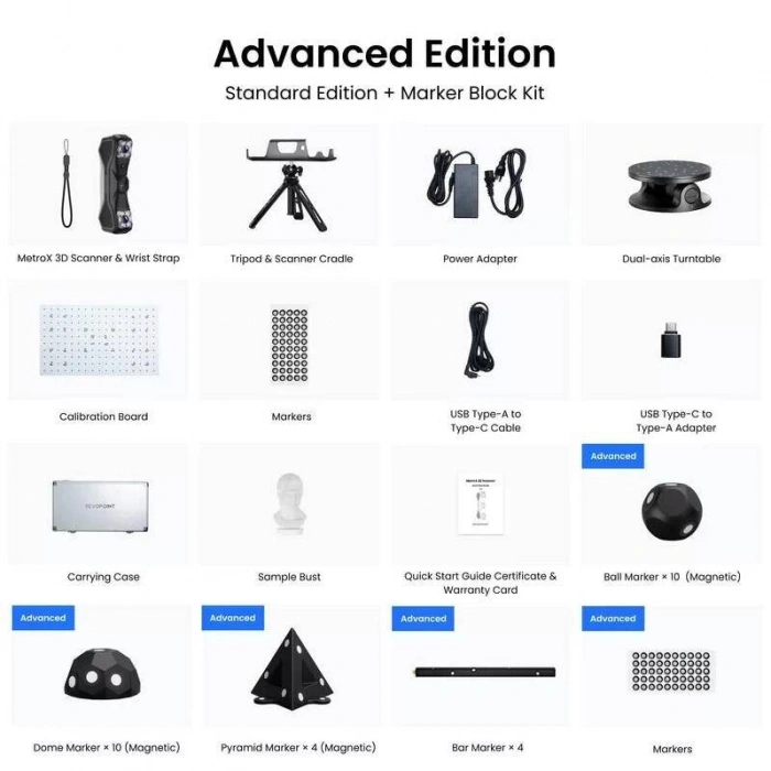 Revopoint MetroX Advanced Edition 3D Tarayıcı