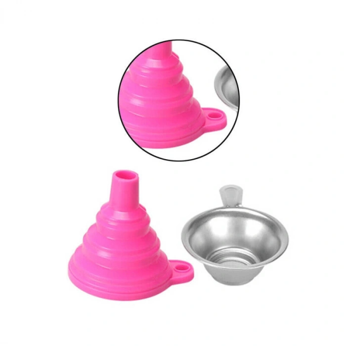 SLA 3D Yazıcı Reçine Süzgeç ve Silikon Huni - Pembe