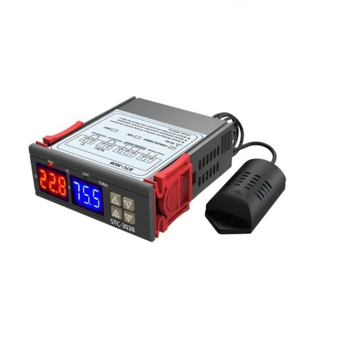 STC-3028 Dijital Sıcaklık Nem Ölçer Termostat AC110-220V 10A