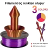 Kingroon 3 Renk Kırmızı - Altın - Mor PLA Silk Filament 1.75 mm 1000gr