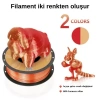 Kingroon Çift Renk Kırmızı - Altın PLA Silk Filament 1.75 mm 1000gr