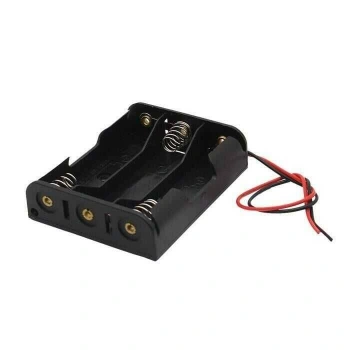 3lü 18650 Pil Yuvası - Kablolu - Seri Bağlı