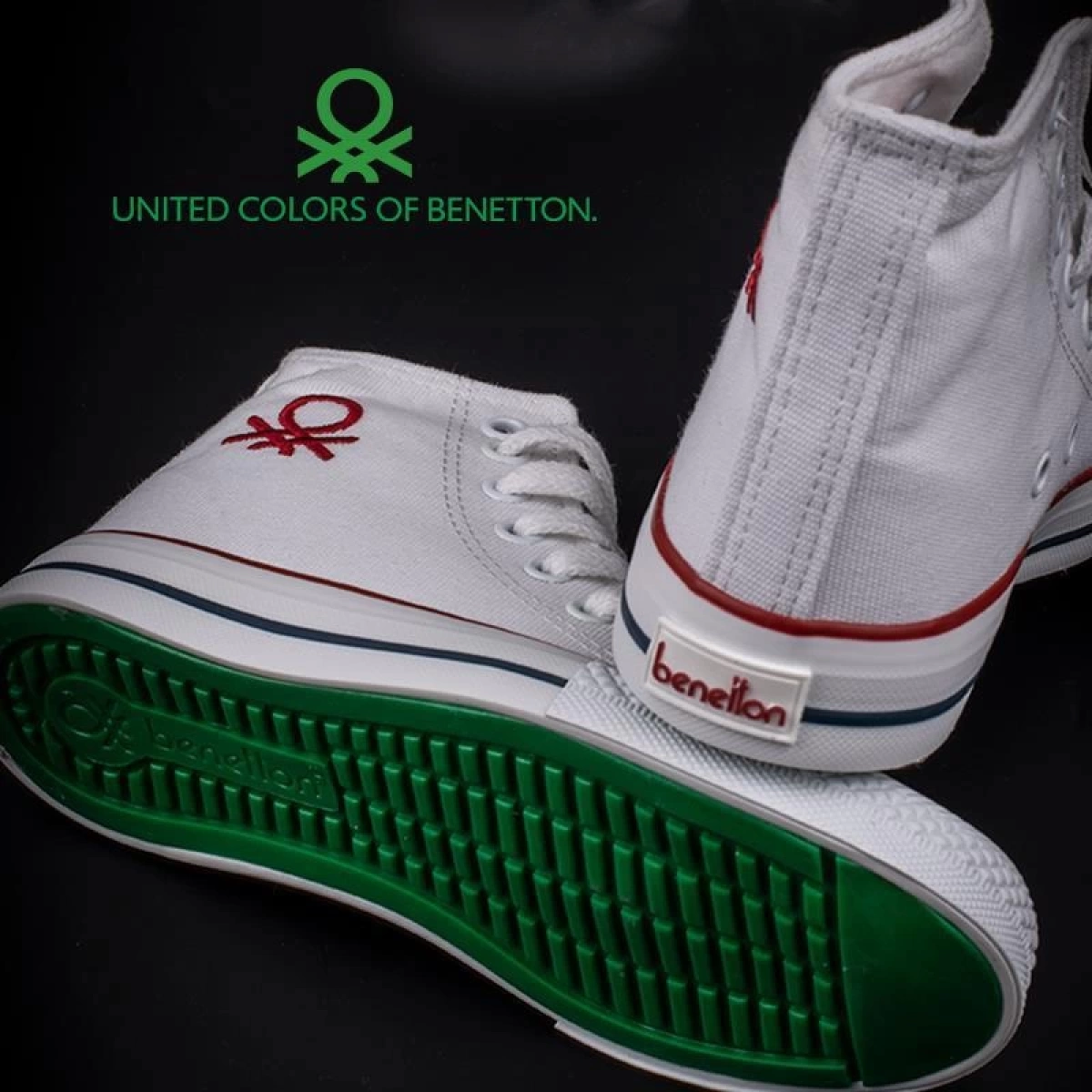 Benetton Uzun Keten Erkek Sneaker Beyaz