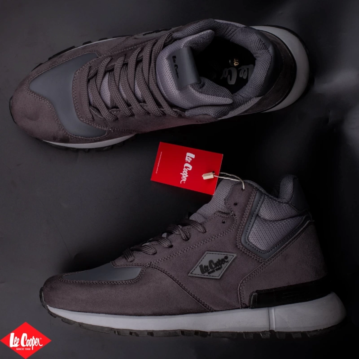 Lee Cooper Boğazlı Hafif  Erkek Sneaker Füme