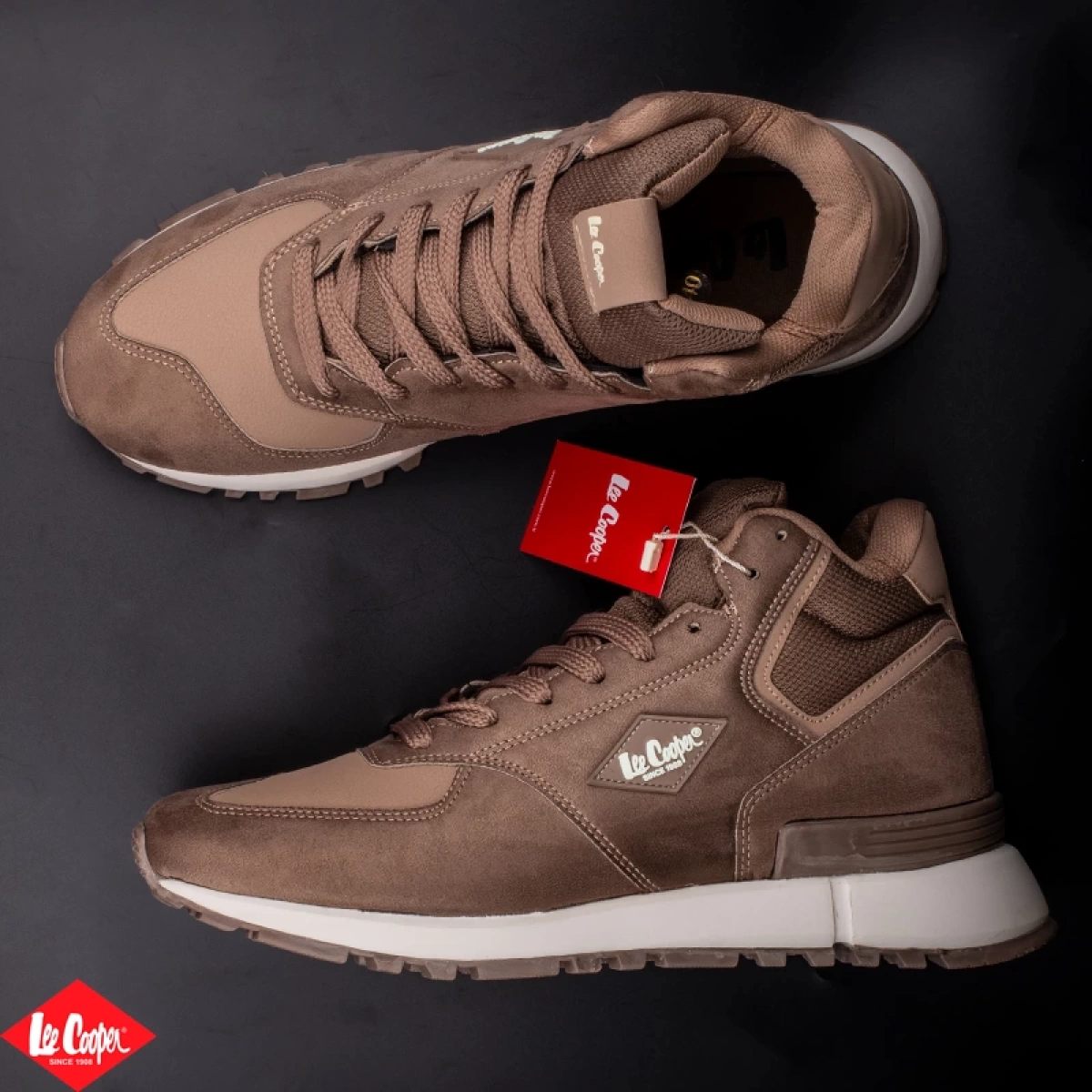 Lee Cooper Boğazlı Hafif  Erkek Sneaker Kahverengi